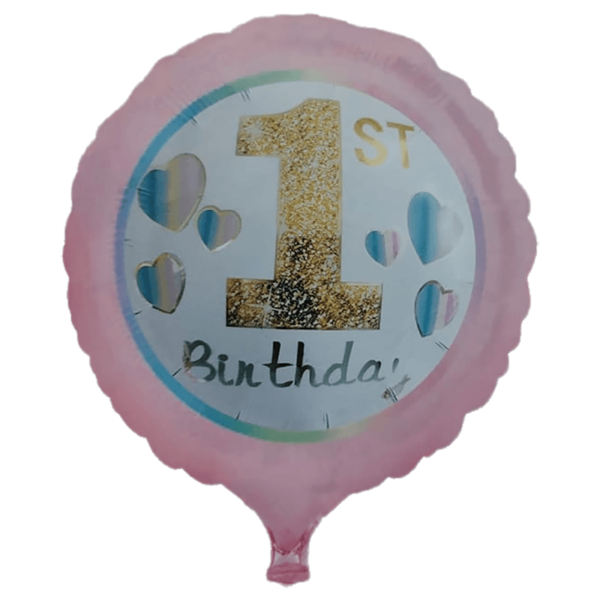 1st Happy Birthday  Theme Printed Birthday Foil Balloon - Image 2