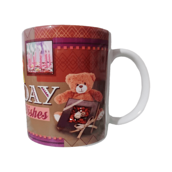 “Happy Birthday” with Wish Printed Ceramic Coffee Mug - Image 3