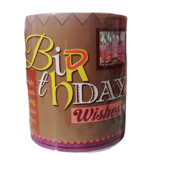 “Happy Birthday” with Wish Printed Ceramic Coffee Mug