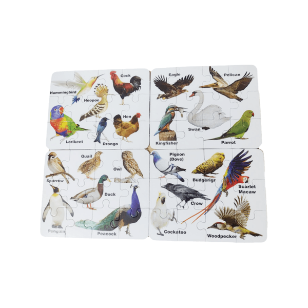 Jigsaw Puzzles for Kids – BIRDS- Set of 4