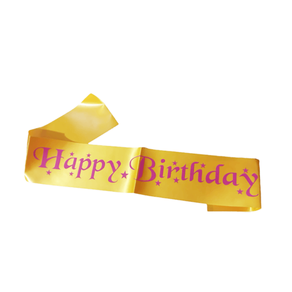 Satin Sash For Happy  Birthday - Image 2