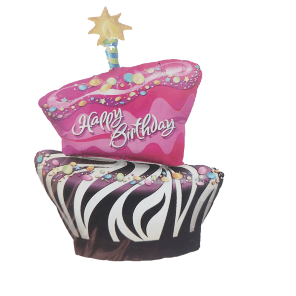 Happy Birthday Cake Theme Printed Birthday Foil Balloon