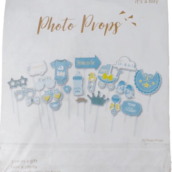 Photo Booth Props Blue for Baby Boy- 20pc - Image 2