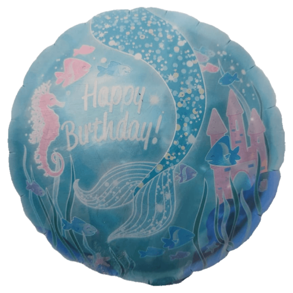 Sea Theme Printed Birthday Foil Balloon