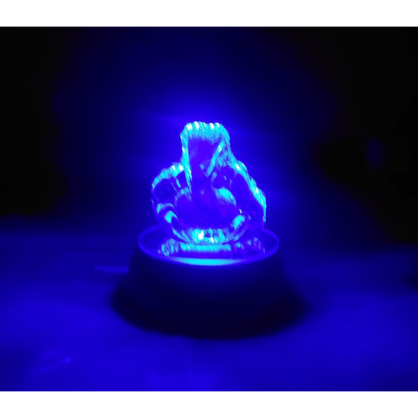 Ganesh LED Night Lamp 4 Colour Changing  Portable Decorative Showpiece (Crystal) - Image 3