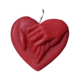 Heart with Hand Scented Candle