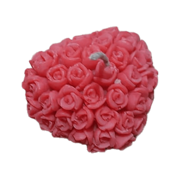 Heart with Flower Roses Scented pure Soy Wax Candle