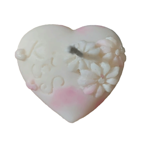 Heart Shape with Flower Scented Soy Wax Candle - Image 2